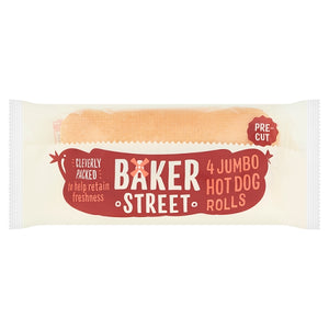 Baker street jumbo hotdog rolls 4 pack