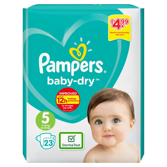 Pampers baby dry size 5 23's