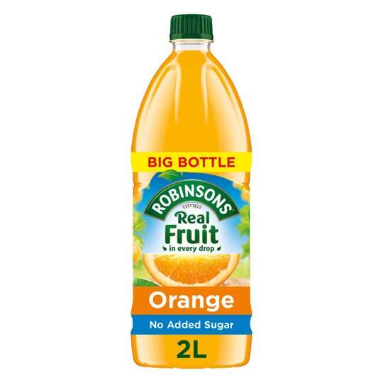 Robinson no added sugar orange 2ltr